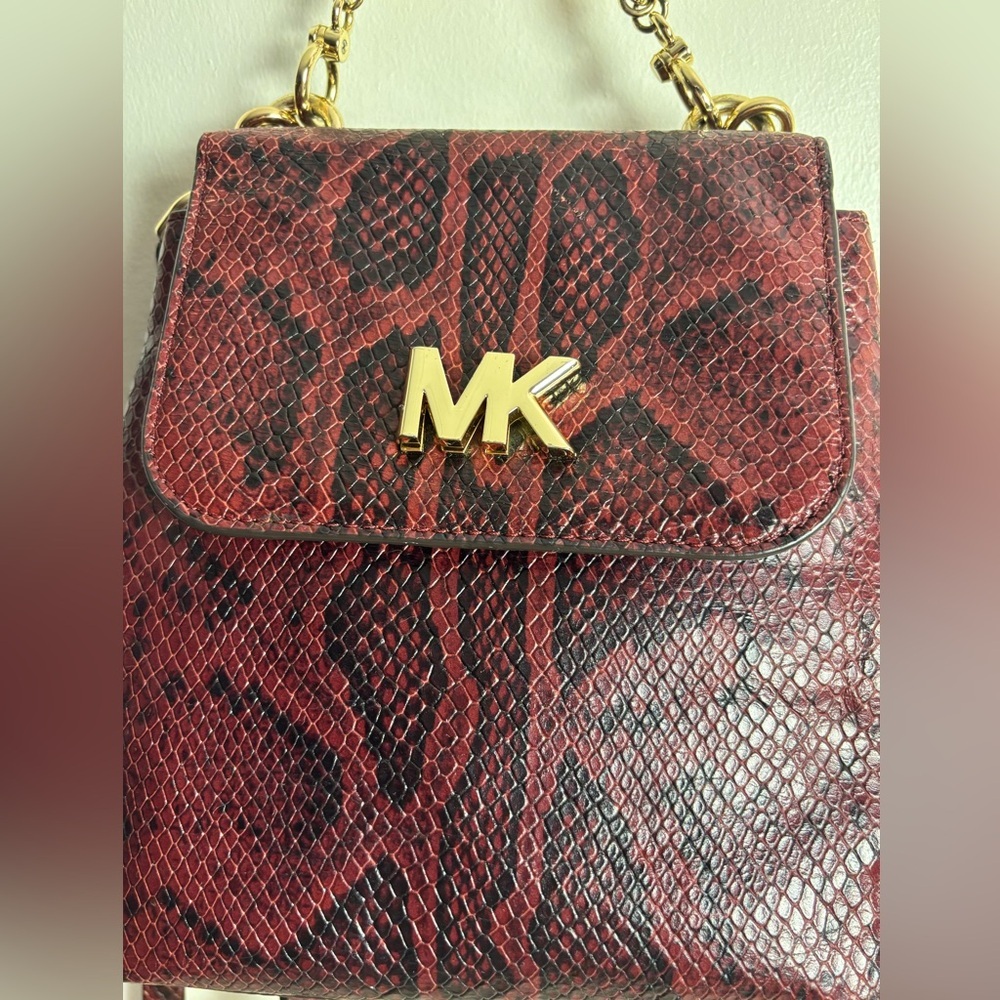 Michael Kors Mott Chain Python Mini Convertible B… - image 3